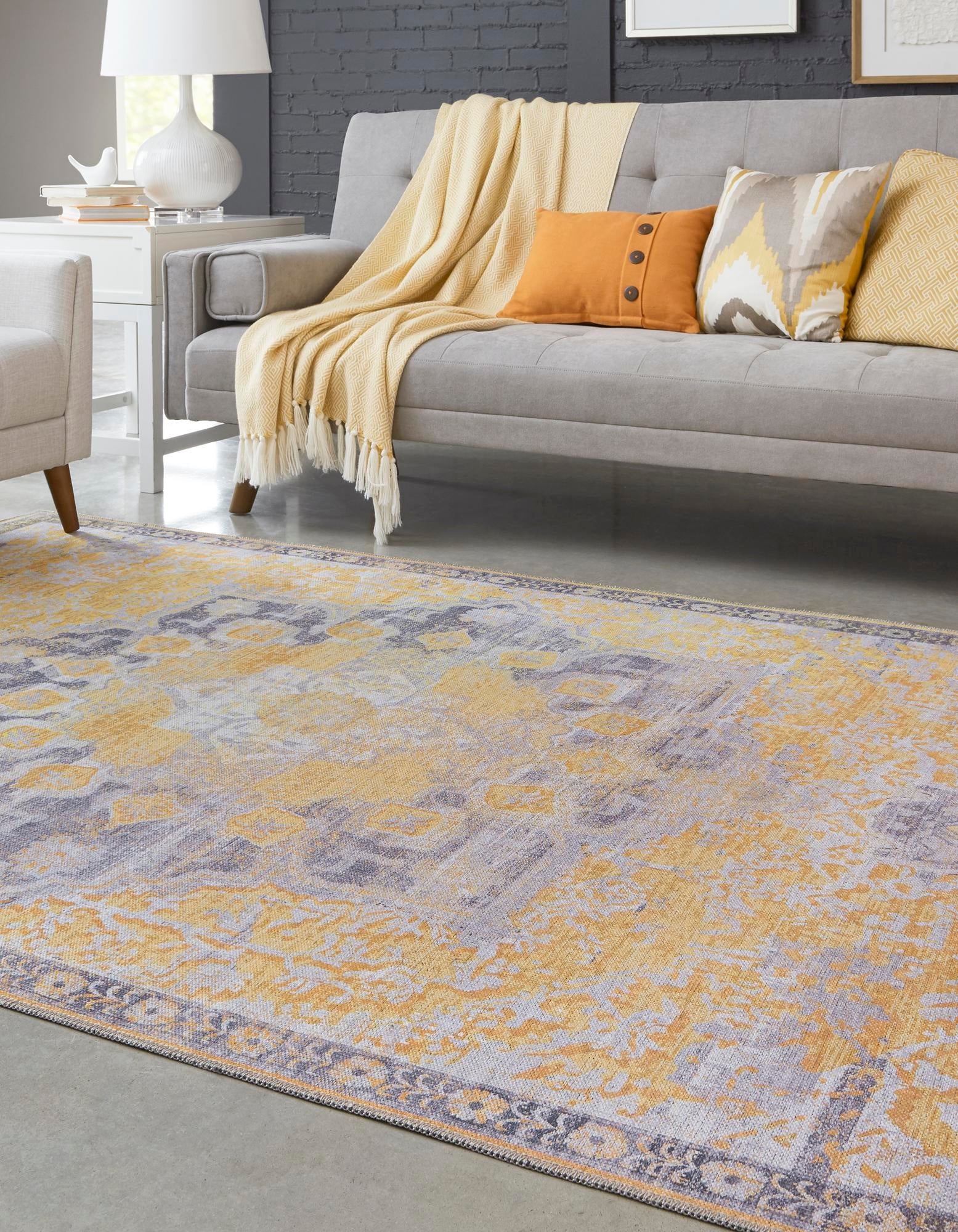 Baroque Era Collection Area Rug - Versailles (Tuscan Yellow)