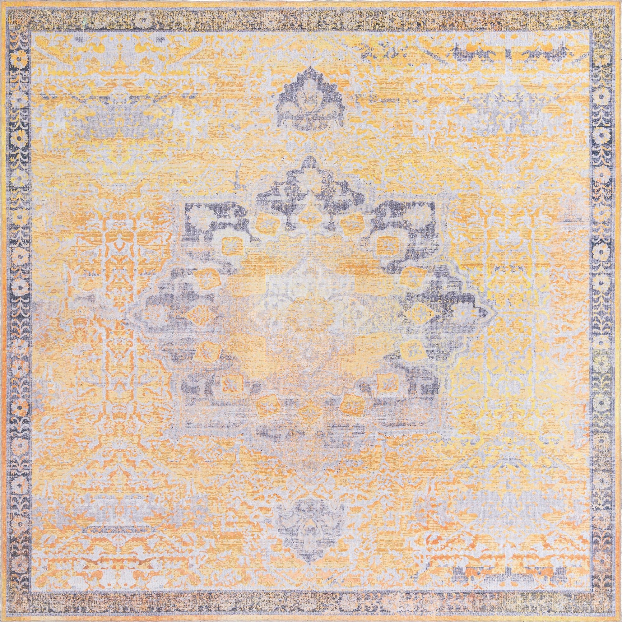 Baroque Era Collection Area Rug - Versailles (Tuscan Yellow)