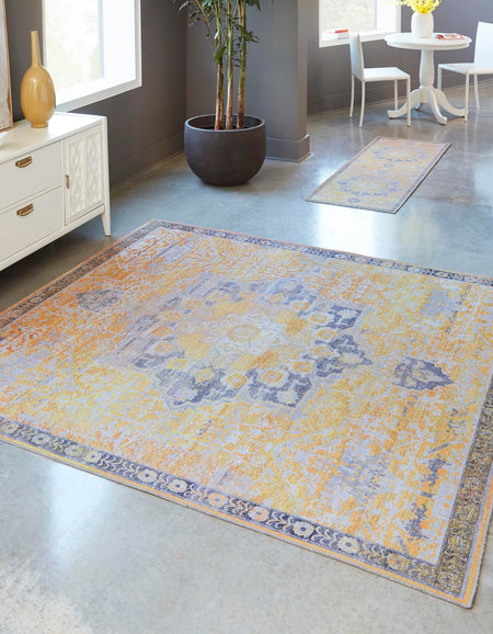 Baroque Era Collection Area Rug - Versailles (Tuscan Yellow)