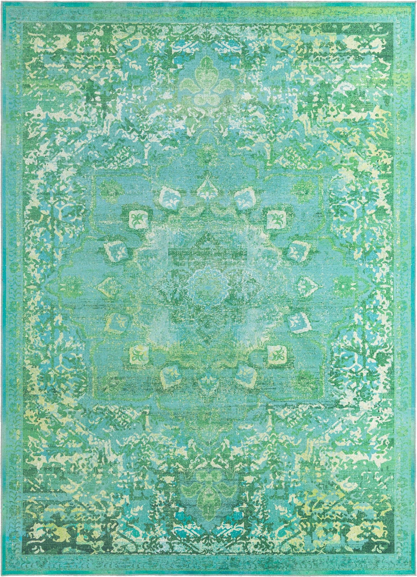 Baroque Era Collection Area Rug - Versailles (Spring Green)