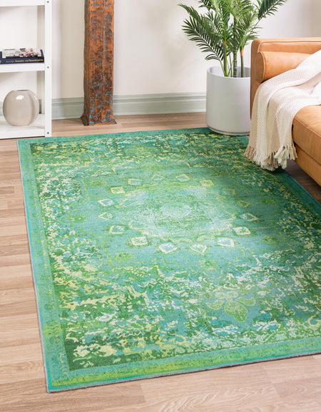 Baroque Era Collection Area Rug - Versailles (Spring Green)