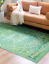 Baroque Era Collection Area Rug - Versailles (Spring Green)