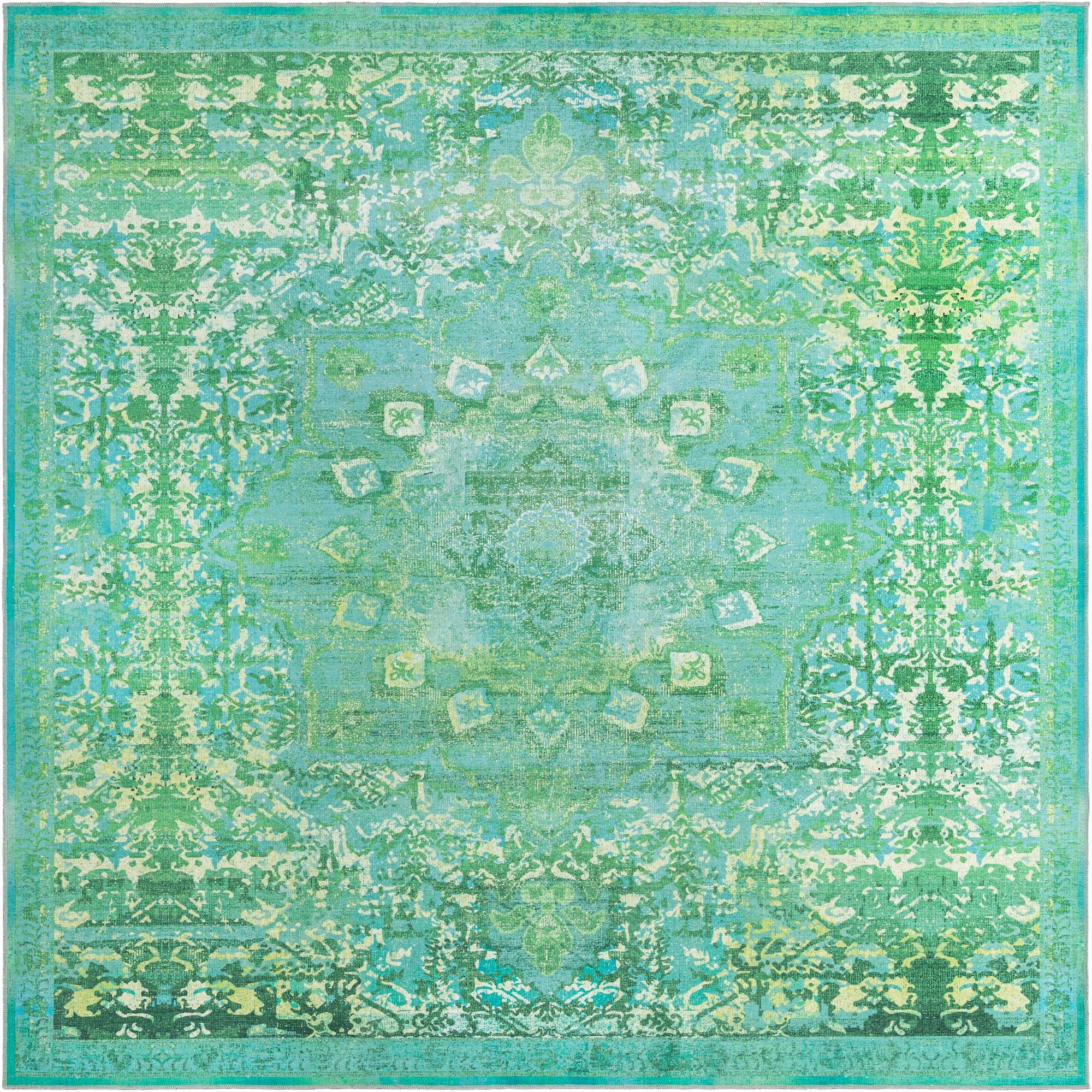 Baroque Era Collection Area Rug - Versailles (Spring Green)