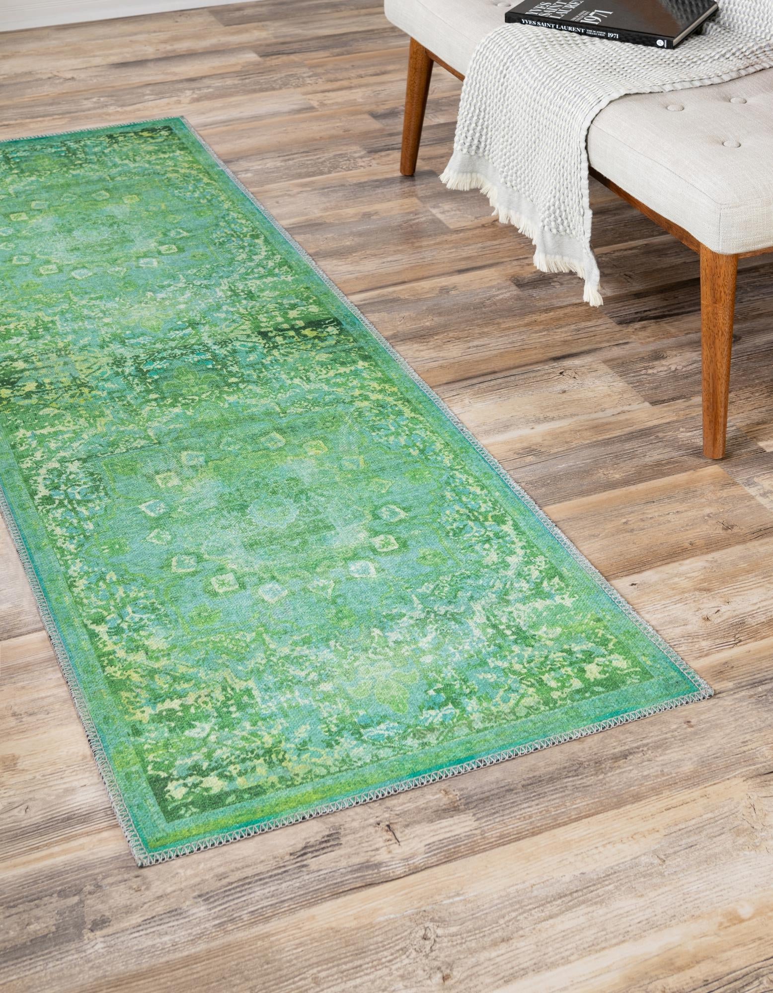 Baroque Era Collection Area Rug - Versailles (Spring Green)