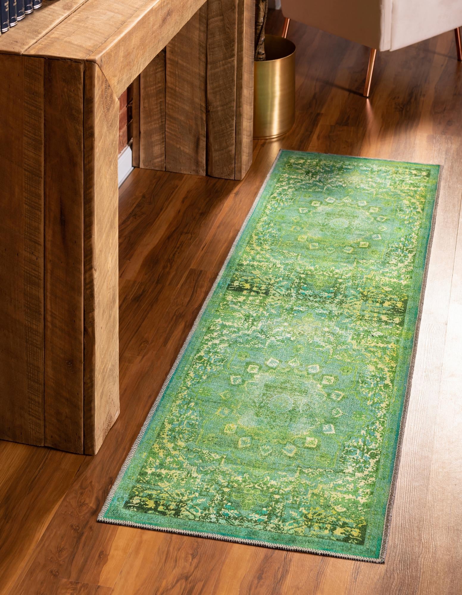 Baroque Era Collection Area Rug - Versailles (Spring Green)