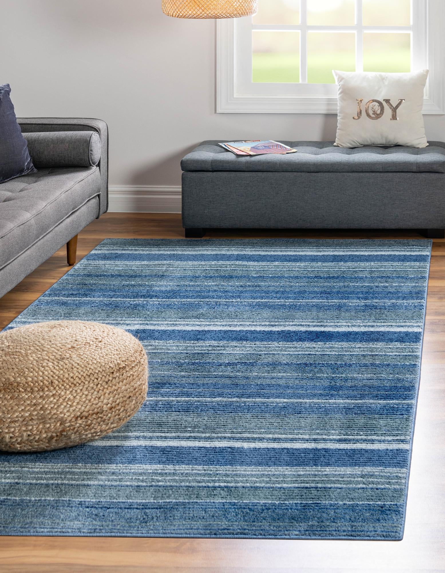 Jewel Oasis Collection Area Rug - Sapphire (Blue)