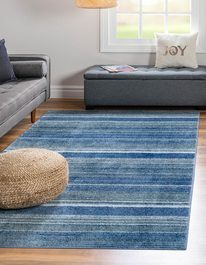 Jewel Oasis Collection Area Rug - Sapphire (Blue) Rectangle Blue  lifestyle 2