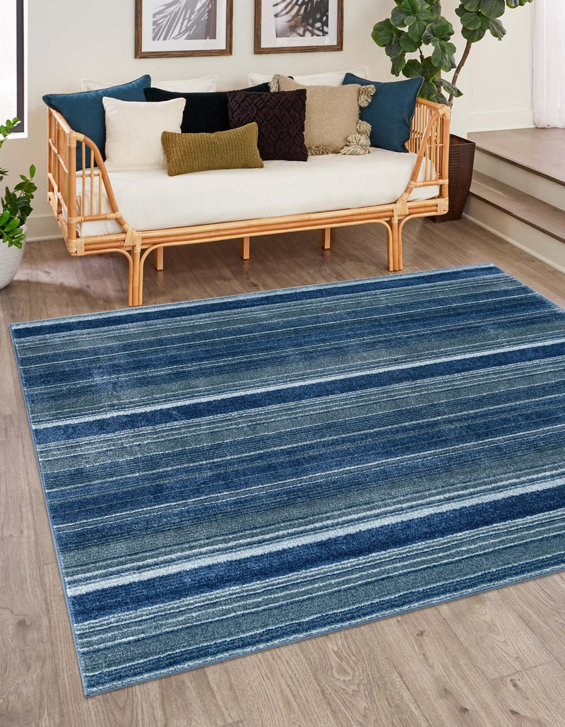 Jewel Oasis Collection Area Rug - Sapphire (Blue) Square Blue  lifestyle 15