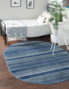 Jewel Oasis Collection Area Rug - Sapphire (Blue) Oval Blue  lifestyle 16