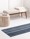 Jewel Oasis Collection Area Rug - Sapphire (Blue) Runner Blue  lifestyle 23