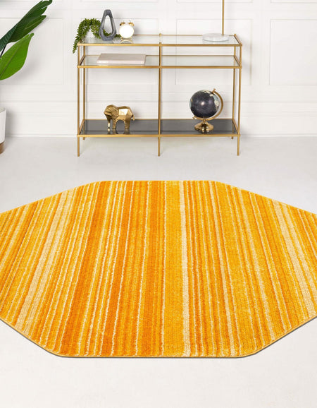 Jewel Oasis Collection Area Rug - Sapphire (Yellow)