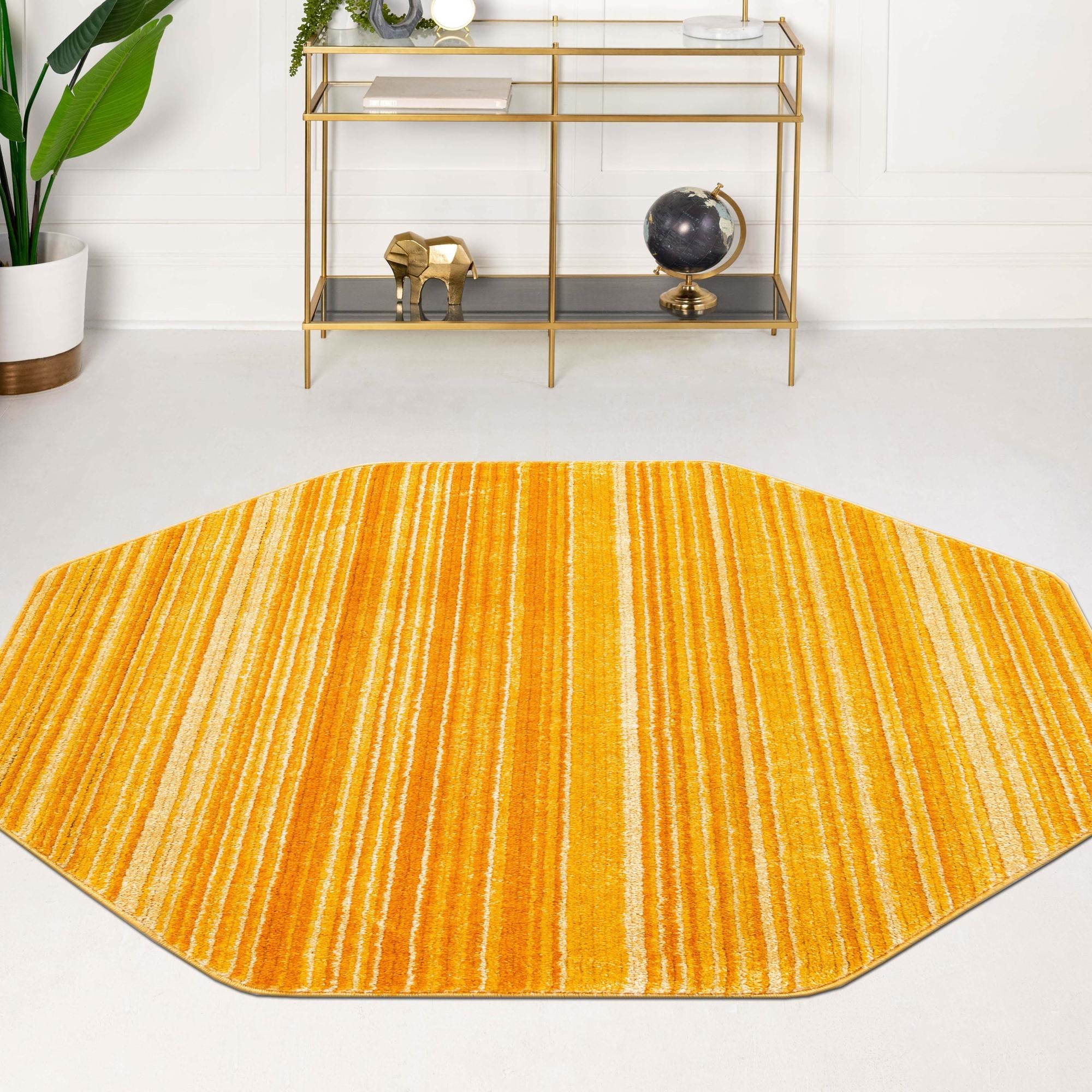 Jewel Oasis Collection Area Rug - Sapphire (Yellow)