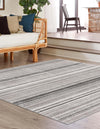 Jewel Oasis Collection Area Rug - Sapphire (Gray) Square Gray  lifestyle 25