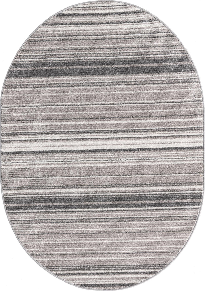 Jewel Oasis Collection Area Rug - Sapphire (Gray) Oval Gray  lifestyle 16