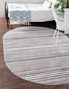 Jewel Oasis Collection Area Rug - Sapphire (Gray) Oval Gray  lifestyle 21