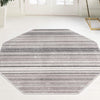 Jewel Oasis Collection Area Rug - Sapphire (Gray) Octagon Gray  lifestyle 82