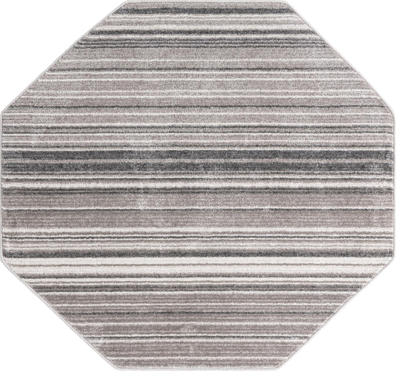 Jewel Oasis Collection Area Rug - Sapphire (Gray) Octagon Gray  lifestyle 17