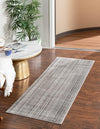 Jewel Oasis Collection Area Rug - Sapphire (Gray) Runner Gray  lifestyle 23