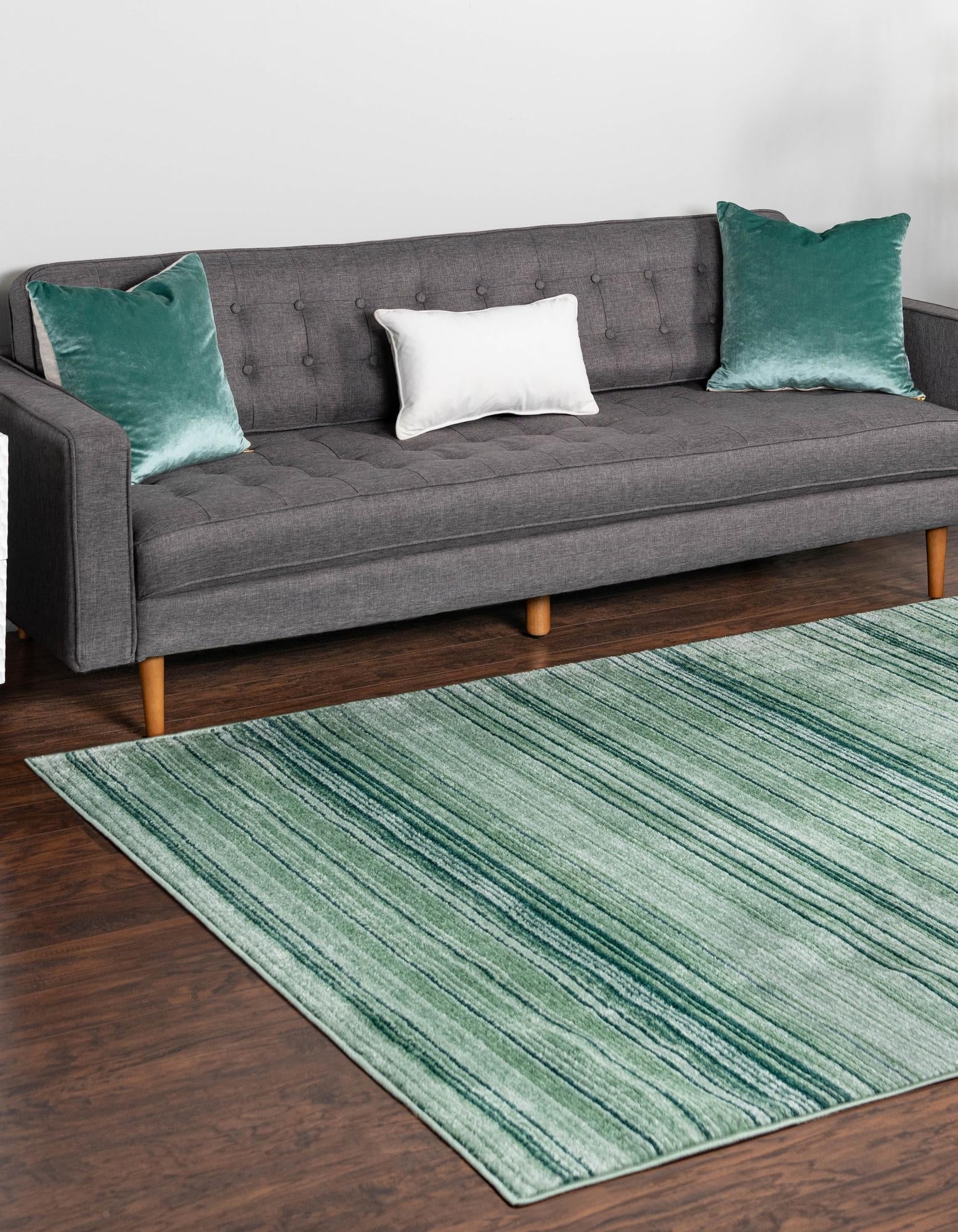 Jewel Oasis Collection Area Rug - Sapphire (Green)