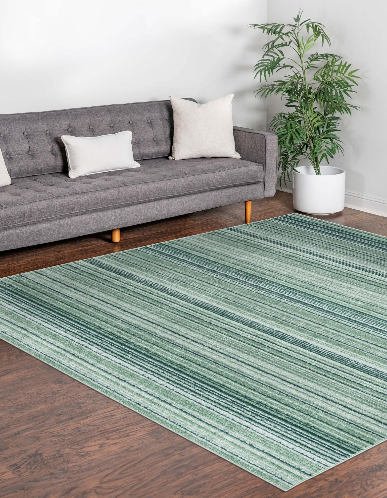 Jewel Oasis Collection Area Rug - Sapphire (Green)