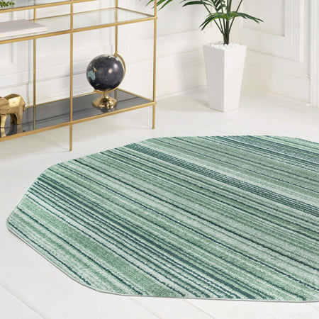 Jewel Oasis Collection Area Rug - Sapphire (Green)