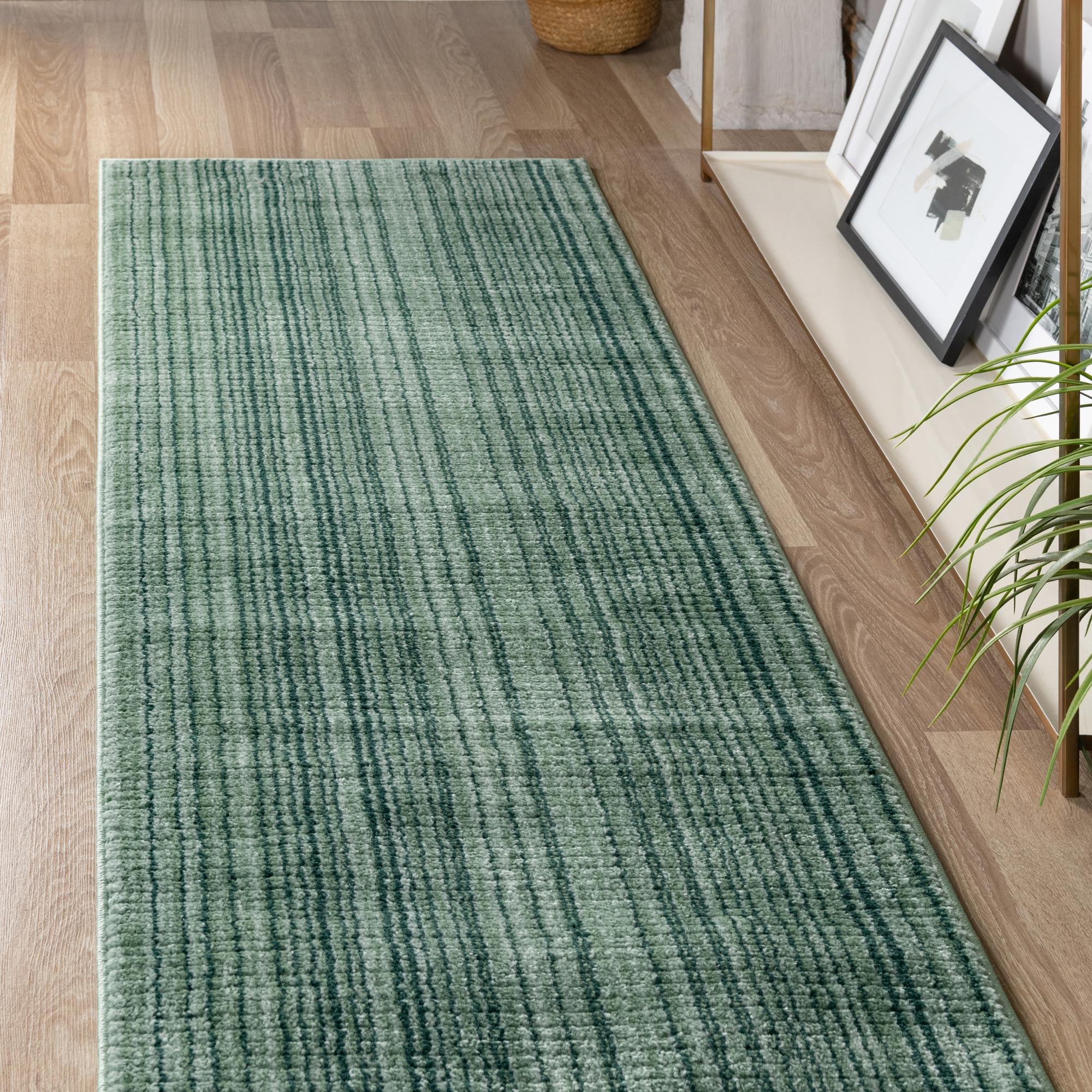 Jewel Oasis Collection Area Rug - Sapphire (Green)