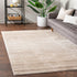 Jewel Oasis Collection Area Rug - Sapphire (Ivory)