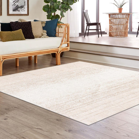 Jewel Oasis Collection Area Rug - Sapphire (Ivory)