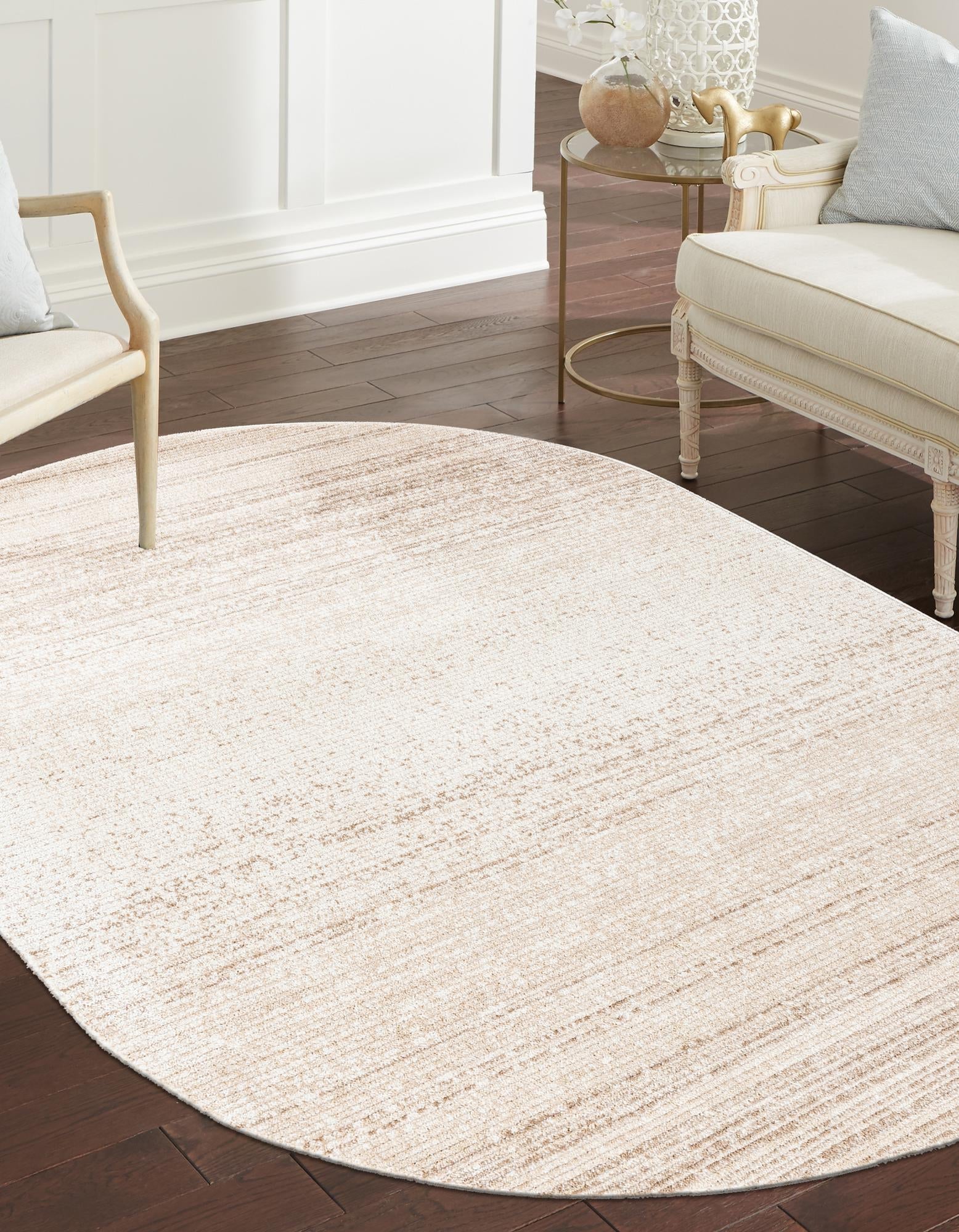 Jewel Oasis Collection Area Rug - Sapphire (Ivory)