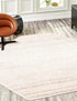 Jewel Oasis Collection Area Rug - Sapphire (Ivory)