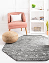 Charleston Elegance Collection Area Rug -  Seaport (Gray) Octagon Gray  lifestyle 23