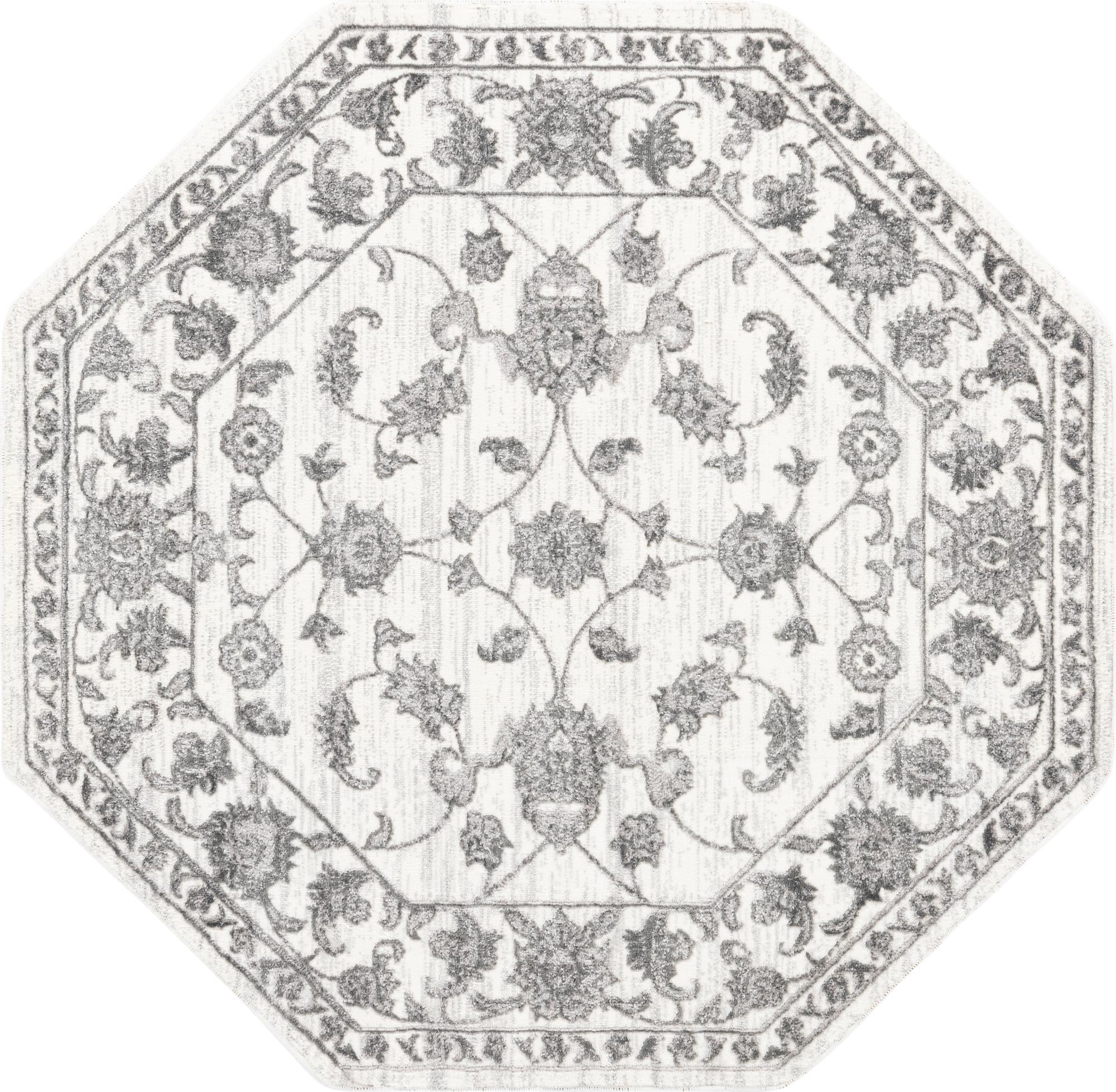 Charleston Elegance Collection Area Rug -  Seaport (white Gray)