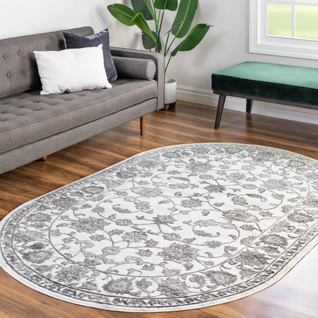 Charleston Elegance Collection Area Rug -  Seaport (white Gray)