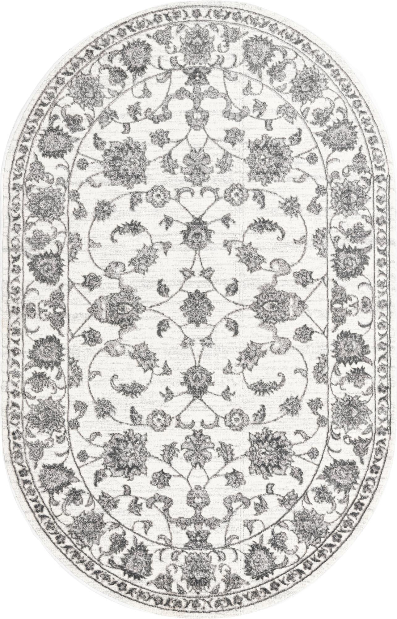 Charleston Elegance Collection Area Rug -  Seaport (white Gray)