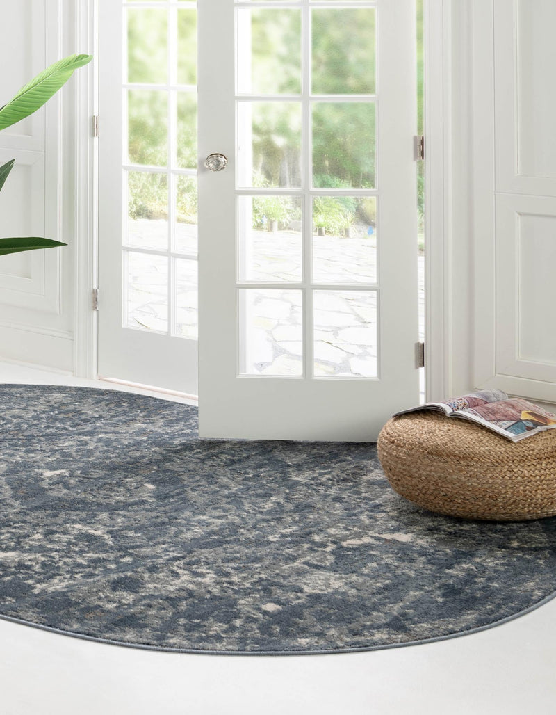 Cascade Range Collection Area Rug -  Jefferson Oval Blue  lifestyle 2