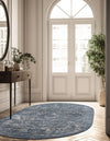 Cascade Range Collection Area Rug -  Jefferson Oval Blue  lifestyle 116