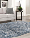 Cascade Range Collection Area Rug -  Jefferson Oval Blue  lifestyle 164