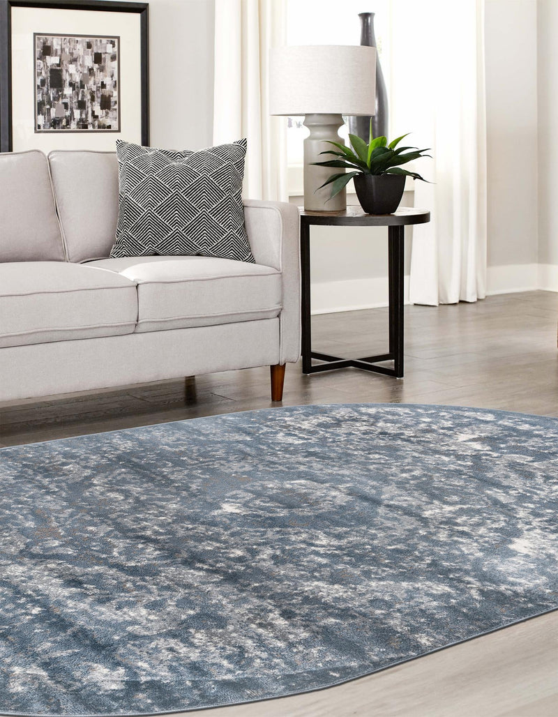 Cascade Range Collection Area Rug -  Jefferson Oval Blue  lifestyle 164