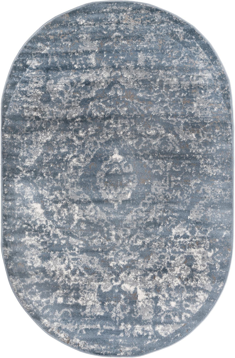 Cascade Range Collection Area Rug -  Jefferson Oval Blue Main