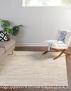 Coastal Boho Jute Collection Area Rug - Capri Square Natural  lifestyle 59