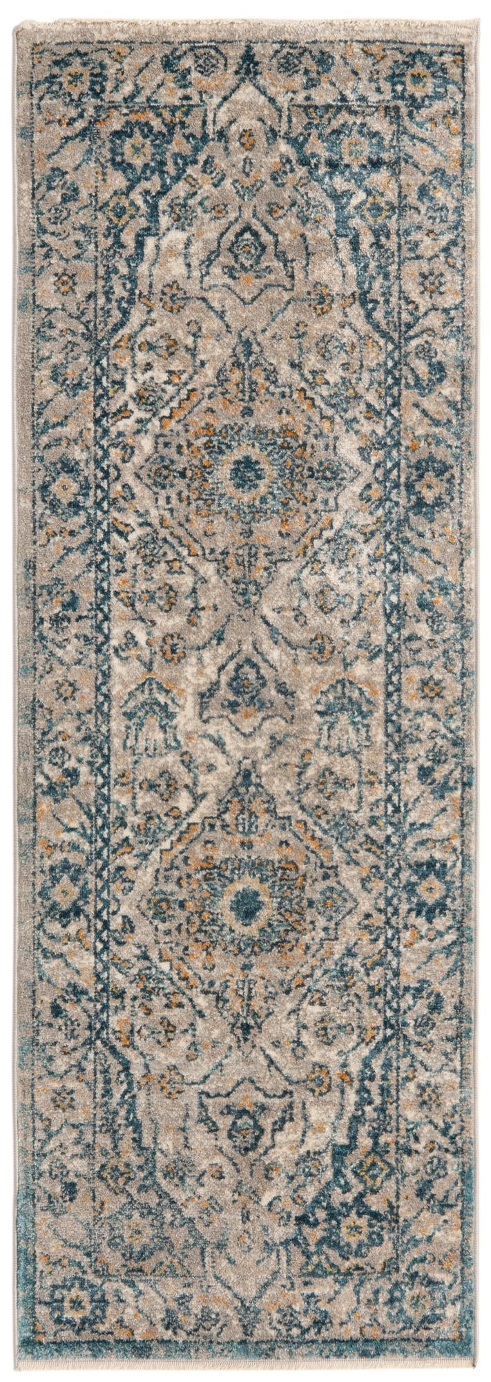 Seville Stripes Collection Area Rug - Cadiz (Light Gray) Runner Light Gray  lifestyle 7