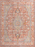 Seville Stripes Collection Area Rug - Cadiz (Brick Red)