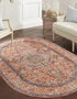 Seville Stripes Collection Area Rug - Cadiz (Brick Red)