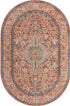 Seville Stripes Collection Area Rug - Cadiz (Brick Red)