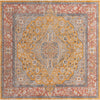 Seville Stripes Collection Area Rug - Cadiz (Yellow) Square Yellow  lifestyle 3