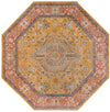 Seville Stripes Collection Area Rug - Cadiz (Yellow) Octagon Yellow  lifestyle 5