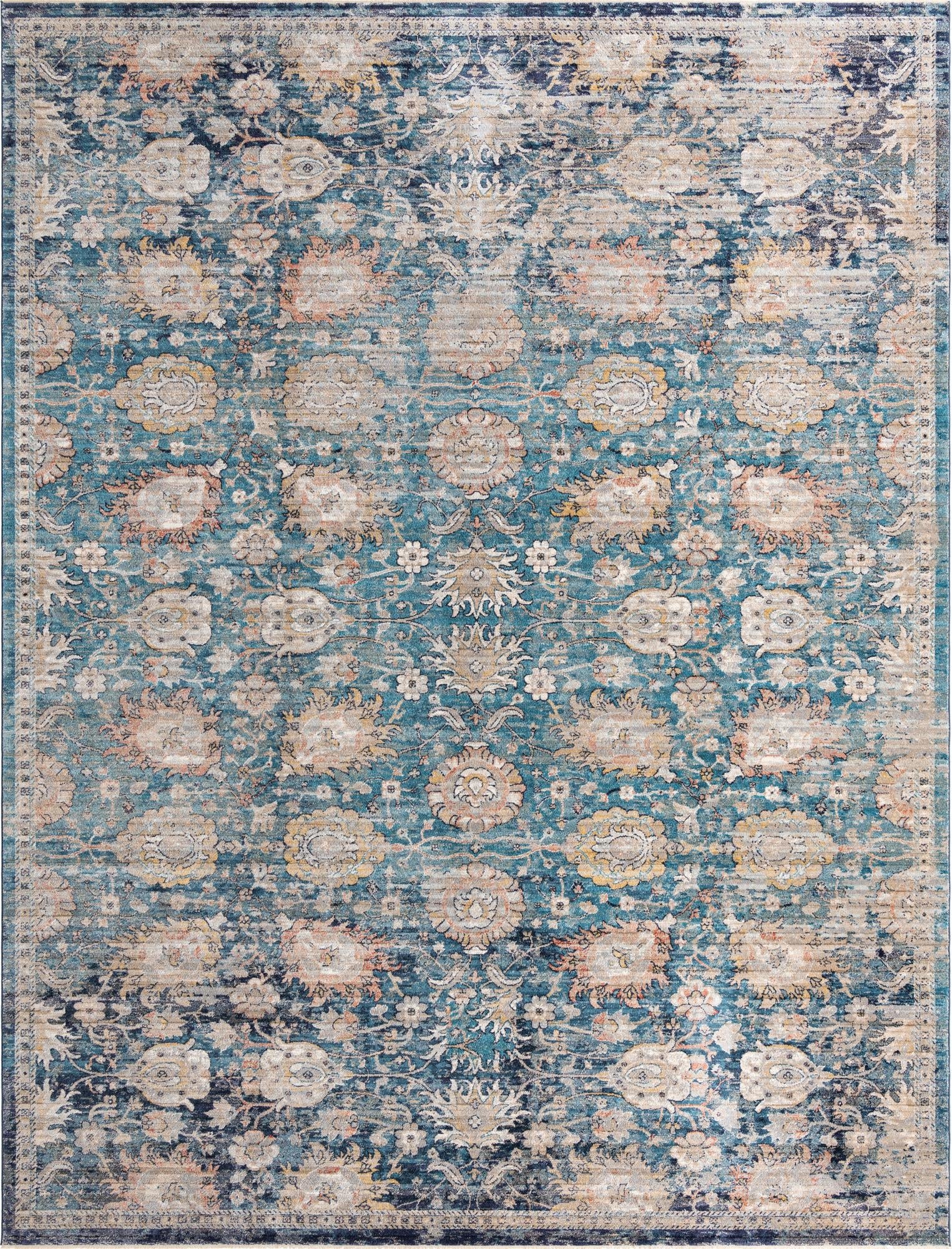 Seville Stripes Collection Area Rug -  Cordoba (Blue)