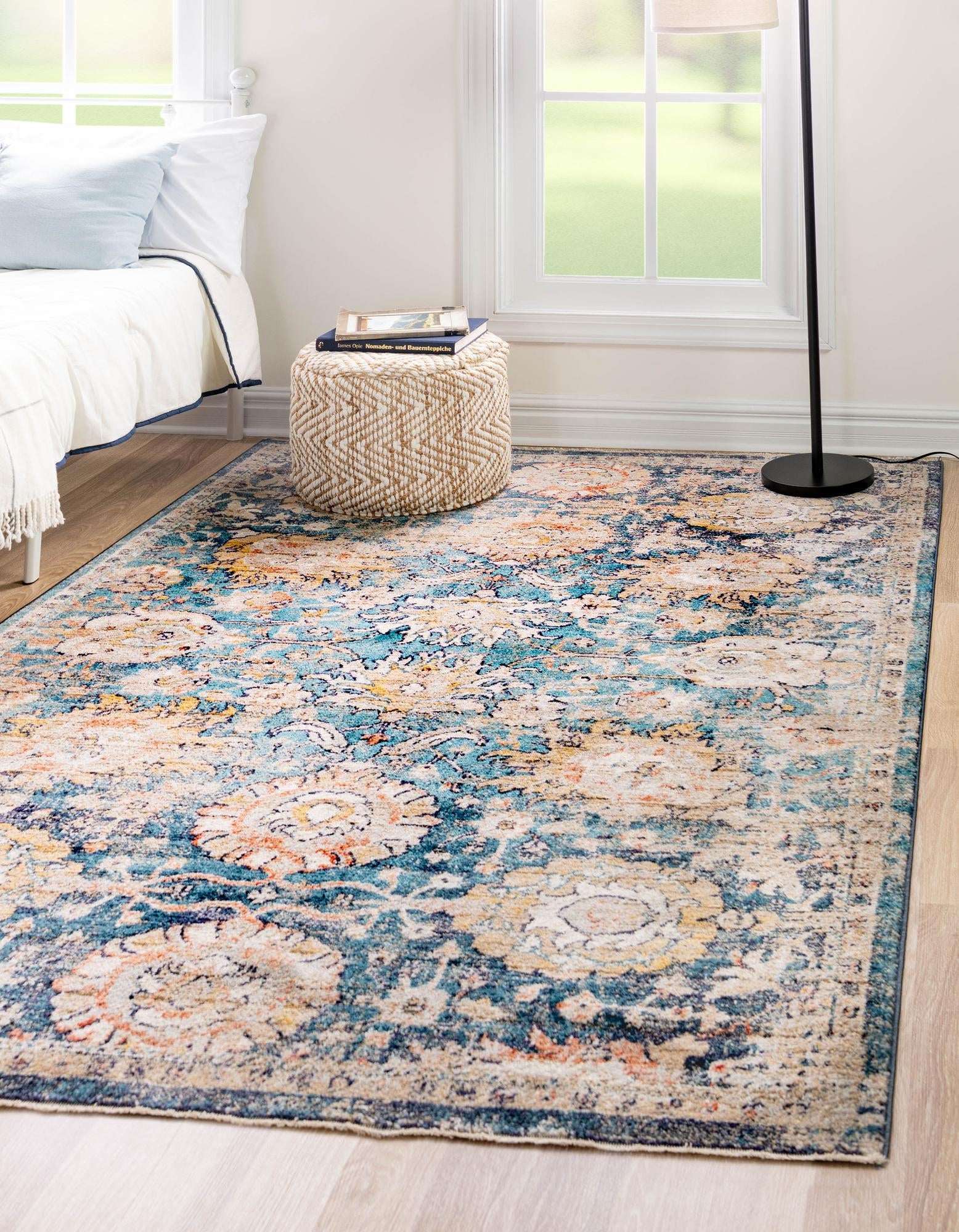 Seville Stripes Collection Area Rug -  Cordoba (Blue)