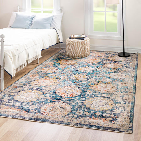 Seville Stripes Collection Area Rug -  Cordoba (Blue)