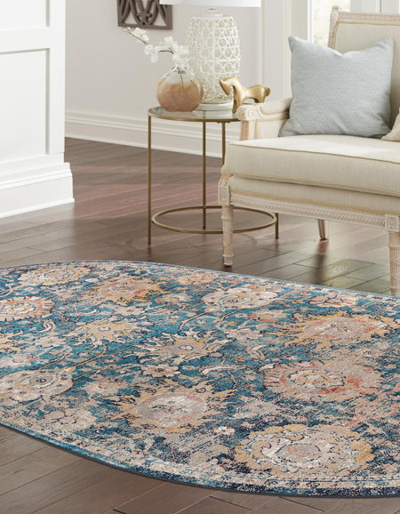 Seville Stripes Collection Area Rug -  Cordoba (Blue)